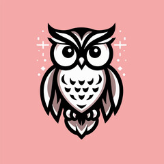 Owl vector for logo or icon,clip art & Illustration