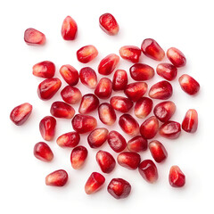 pomegranate green green pomegranate isolated on white background
