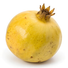 pomegranate green green pomegranate isolated on white background
