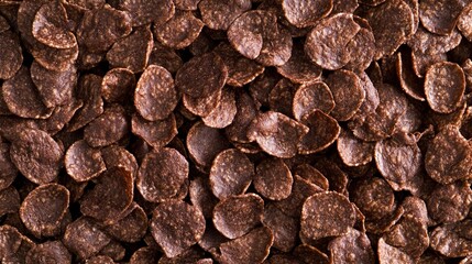 Rich, dark chocolate chips scattered in abundance, creating a tempting sea of cocoa indulgence. Perfect for baking or snacking, these morsels promise sweet delight.