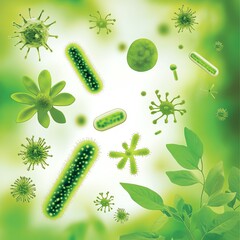 Infection risks in natural environments a close-up of microorganisms in a damp