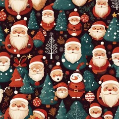 pattern with santa claus