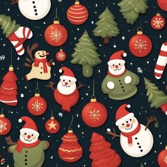 Christmas Background Seamless Pattern