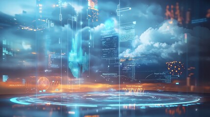 Holographic Weather Interface Dynamic 3D Models Enhance Meteorological Data Visualization