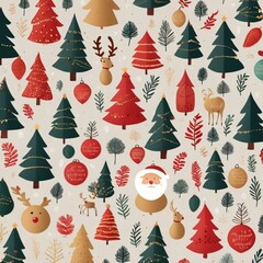 set of christmas trees