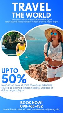 Vacation Travel Sales Promo Social Media Story Post