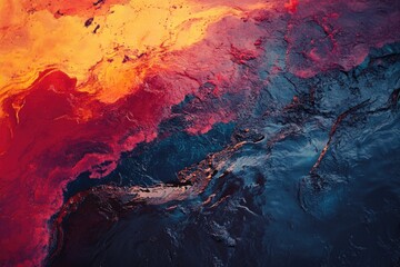 Scenic River Flow: Close-up of Vibrant Riotinto River in Natural Beauty