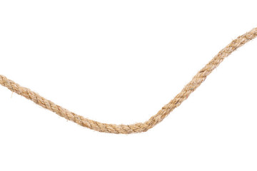 Hemp rope isolated on white background with clipping path.
