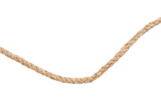 Hemp rope isolated on white background with clipping path.