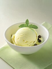 Discover how to enjoy refreshing mint chocolate chip ice cream in a cozy bowl setting