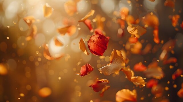 Flower petals drifting the wind abfcbb fdf beeadcbd generated illustration