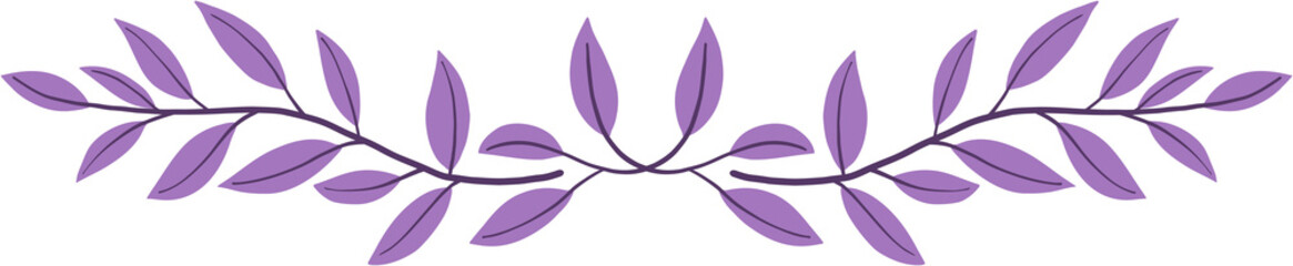 Floral divider freehand drawing