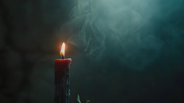 Slow motion scene candle flame flickering again ffd bcdba generated illustration