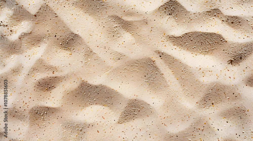 Aufkleber close-up view of soft, wavy sand grains creating a natural texture with subtle variations in color, 