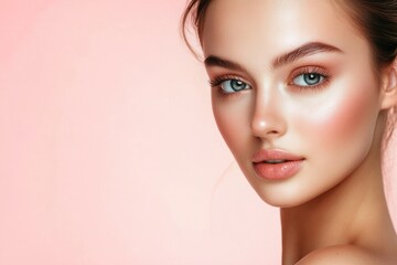 Fototapeta premium Aesthetic Rejuvenation Spa Experience: Face Tightening Laser Massage Therapy for Fresh Skin