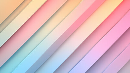 Obraz premium Abstract geometric shapes with gradient pastel colors. stylish minimalist design with a gradient of pink, orange, and blue hues. Pastel. Illustration