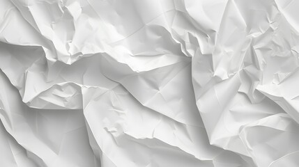 Obraz premium Wrinkled white paper with emphasis the folds and creases generated illustration
