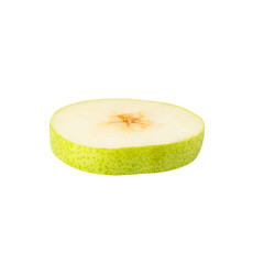 Pear sliced cutout, full depth of field.