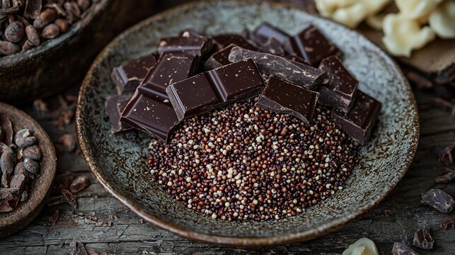 Mexican amaranth and chocolate clusters