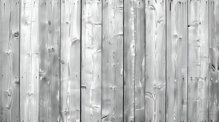 A Close-Up View of a Weathered Wooden Wall with Vertical Planks and Knots in Grayscale