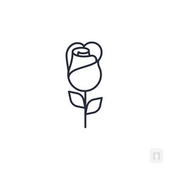 Rose icon. Rose Symbol sign for mobile concept and web design. Vector icon, Logo illustration, Vector graphics