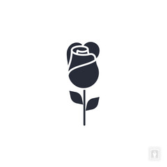 Rose icon. Rose Symbol sign for mobile concept and web design. Vector icon, Logo illustration, Vector graphics