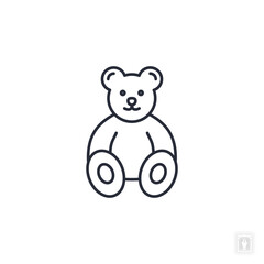Teddy bear icon. Teddy bear Symbol sign for mobile concept and web design. Vector icon, Logo illustration, Vector graphics