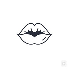 Kissing lips icon. Kissing lips Symbol sign for mobile concept and web design. Vector icon, Logo illustration, Vector graphics