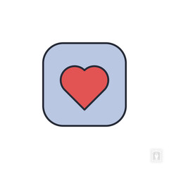 heart emoji icon. heart emoji Symbol sign for mobile concept and web design. Vector icon, Logo illustration, Vector graphics