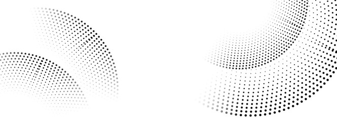 Monochrome halftone dot pattern abstract background.