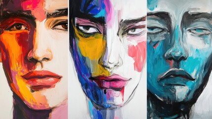 Obraz premium Abstract Portrait Painting