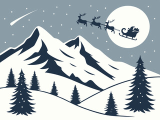 background of Santa sending gifts