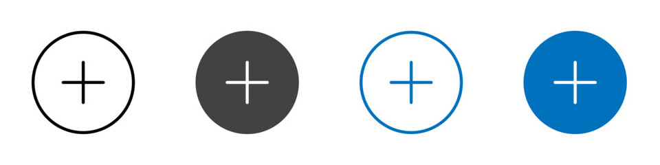 Add icon Logo sign in thin line outline