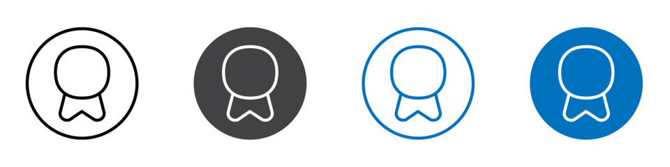 Award icon Logo sign in thin line outline