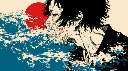 Fototapeta premium Beautiful and Artistic Anime Manga Image for Inspiration