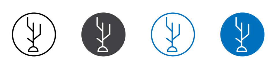 Coat stand icon Logo sign in thin line outline