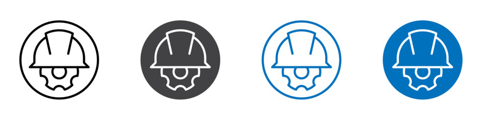 Construction icon Logo sign in thin line outline