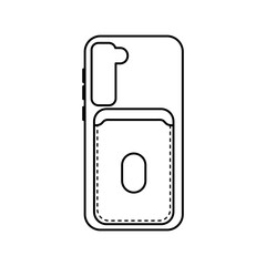 Outline Phone Case with Card Holder
