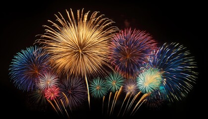 Fireworks in the night sky