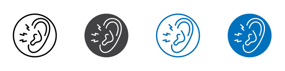 Earache icon Logo sign in thin line outline