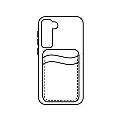 Outline Phone Case with Card Holder