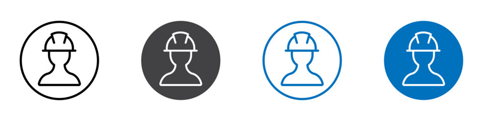 Engineer icon Logo sign in thin line outline