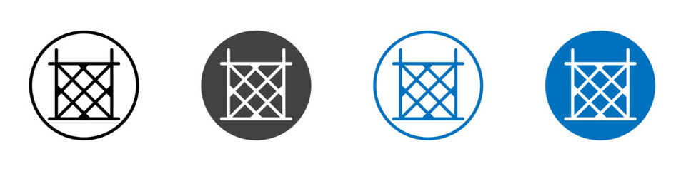 Fence icon Logo sign in thin line outline