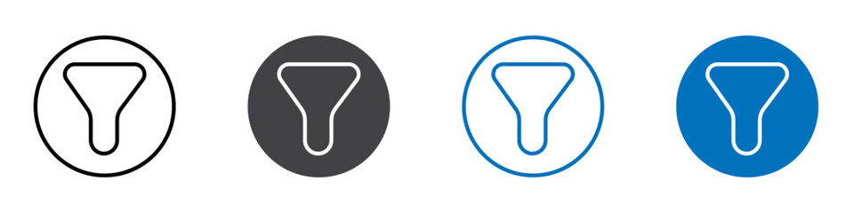 Filter icon Logo sign in thin line outline