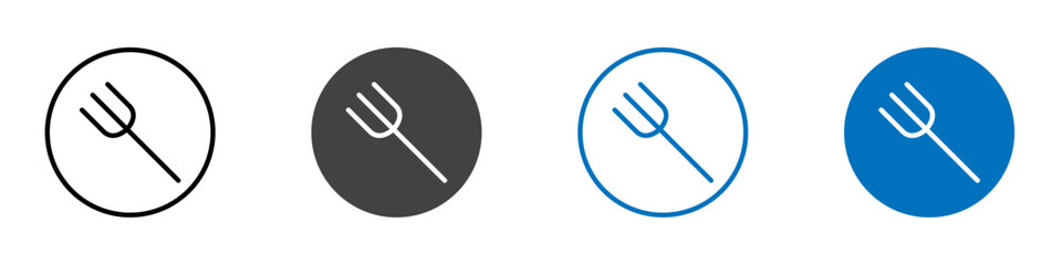 Fork icon Logo sign in thin line outline