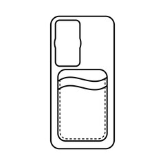 Outline Phone Case with Card Holder