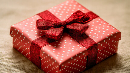 Obraz premium Red gift box background