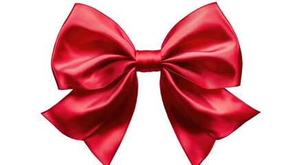 Elegant Red Gift Ribbon Bow on Transparent Background: The Perfect PNG for Festive Celebrations and Special Occasions.