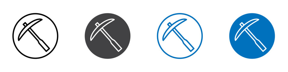 Pick icon Logo sign in thin line outline