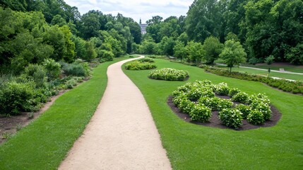Explore the Tranquil Beauty of a Well-Designed Garden Pathway Surrounded by Lush Greenery